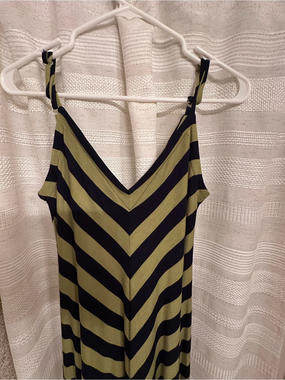 Max &Mia  V-Neck Spaghetti Strap maxi dress - green & navy